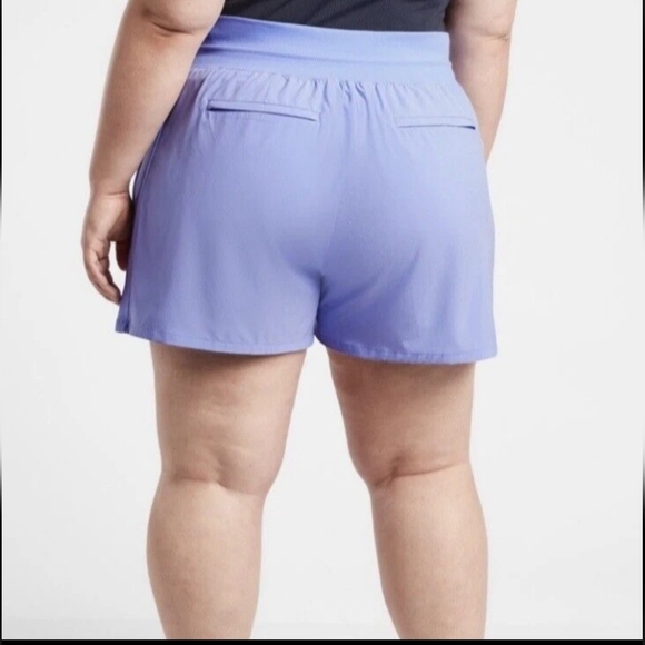 Athleta Brooklyn Shorts Women 3X Periwinkle Blue Lightweight Quick-Dry - Picture 4 of 7